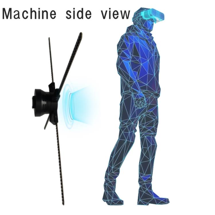 60cm 3D Holographic Fan with 1600x720 Resolution & 720 LEDs  WiFi/APP DIY Content Control(EU Plug) - 15 inch Above by buy2fix | Online Shopping UK | buy2fix