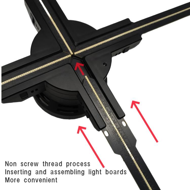 60cm 3D Holographic Fan with 1600x720 Resolution & 720 LEDs  WiFi/APP DIY Content Control(EU Plug) - 15 inch Above by buy2fix | Online Shopping UK | buy2fix