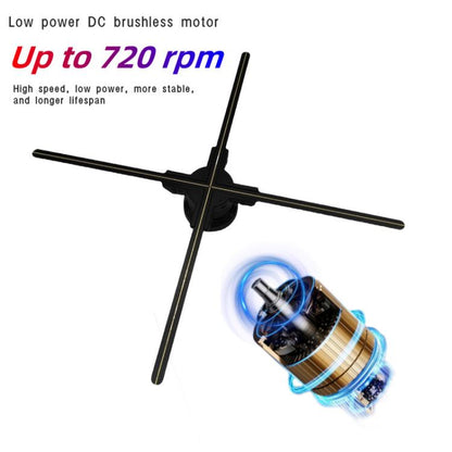 60cm 3D Holographic Fan with 1600x720 Resolution & 720 LEDs  WiFi/APP DIY Content Control(AU Plug) - 15 inch Above by buy2fix | Online Shopping UK | buy2fix