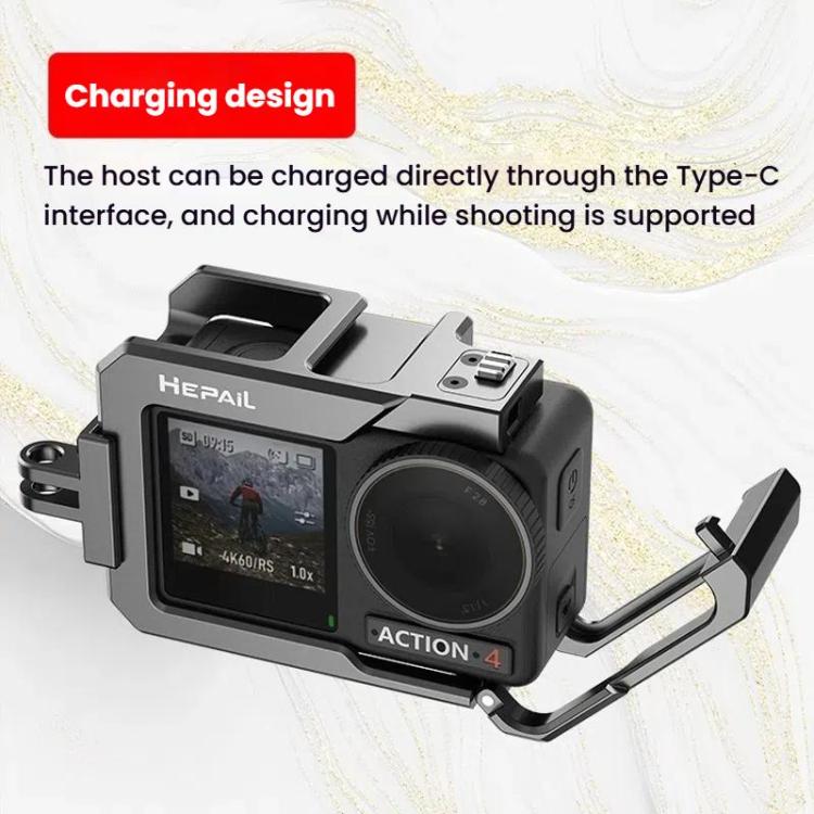 For DJL Action 4 / 3 HEPAIL C-AC4 Metal Rabbit Cage Anti-fall Heat Dissipation Protection Frame - Protection Frame by HEPAIL | Online Shopping UK | buy2fix