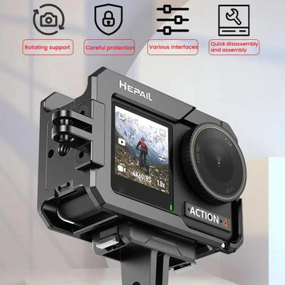 For DJL Action 4 / 3 HEPAIL C-AC4 Metal Rabbit Cage Anti-fall Heat Dissipation Protection Frame - Protection Frame by HEPAIL | Online Shopping UK | buy2fix