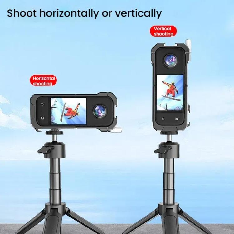 For Insta360 X3 HEPAIL AC62 Metal Rabbit Cage Magnetic Suction Horizontal Vertical Protective Frame - Mount & Holder by HEPAIL | Online Shopping UK | buy2fix