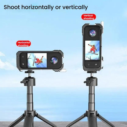 For Insta360 X3 HEPAIL AC62 Metal Rabbit Cage Magnetic Suction Horizontal Vertical Protective Frame - Mount & Holder by HEPAIL | Online Shopping UK | buy2fix