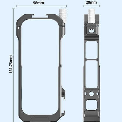 For Insta360 X3 HEPAIL AC62 Metal Rabbit Cage Magnetic Suction Horizontal Vertical Protective Frame - Mount & Holder by HEPAIL | Online Shopping UK | buy2fix