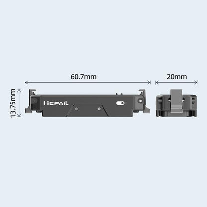 For Insta360 GO 3 / 3S HEPAIL AC69 Aluminium Alloy Quick-Release Charging Base - Mount & Holder by HEPAIL | Online Shopping UK | buy2fix