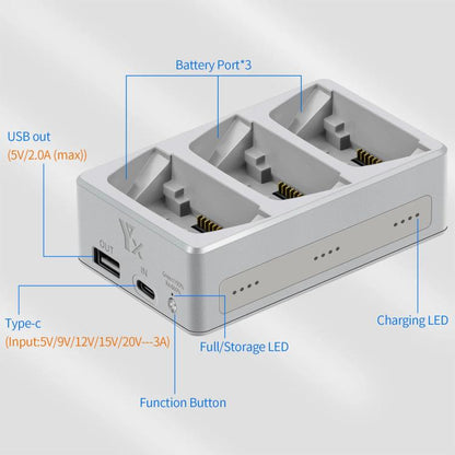For DJI Flip YX 3-Way Charger Bidirectional Battery Management System - Other by YX | Online Shopping UK | buy2fix