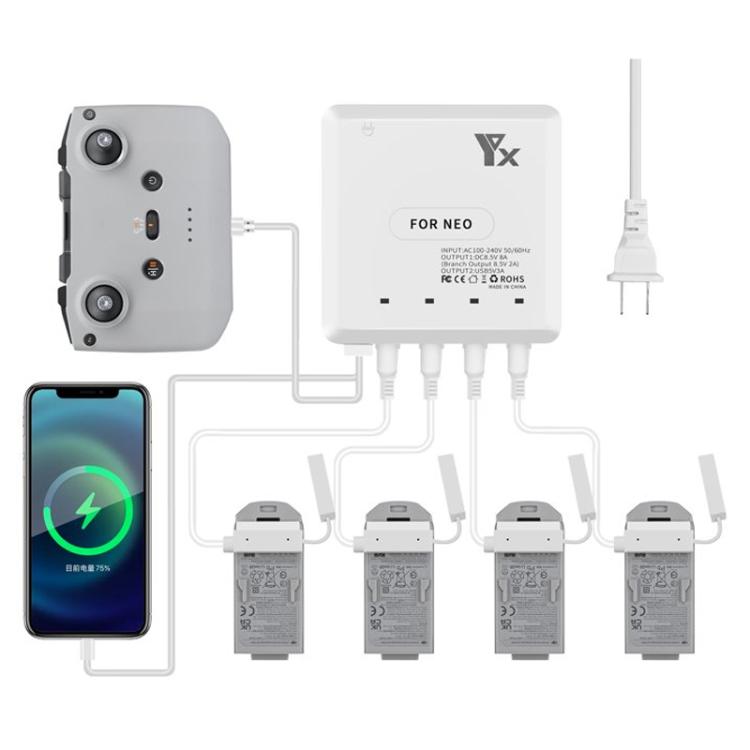 For DJI Neo Drone YX 4-port Battery Charger Charging Hub AU Plug - Other by YX | Online Shopping UK | buy2fix
