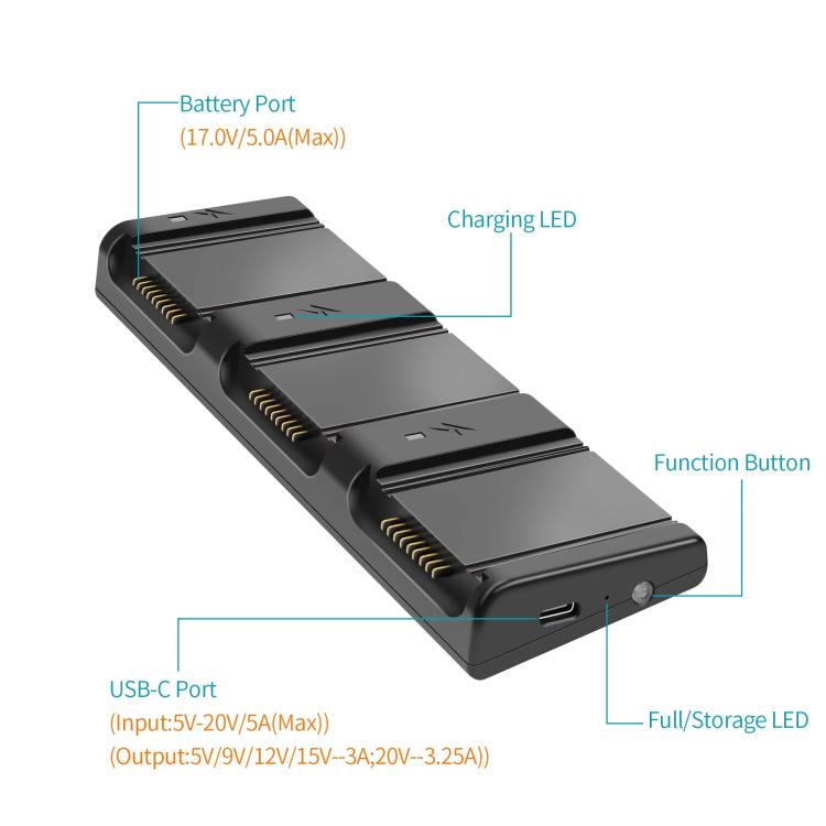 For DJI Air 3/Air 3S Battery Charger YX 3-way Charging Butler Drone Accessories - Other by YX | Online Shopping UK | buy2fix