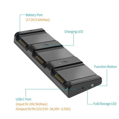 For DJI Air 3/Air 3S Battery Charger YX 3-way Charging Butler Drone Accessories - Other by YX | Online Shopping UK | buy2fix