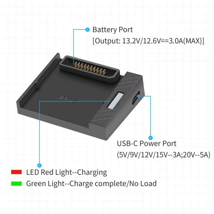 For DJI Air 2/Air 2S Battery Charger with QC3.0 & PD Fast Charge Auto-Smart Compatible Charging - Other by YX | Online Shopping UK | buy2fix