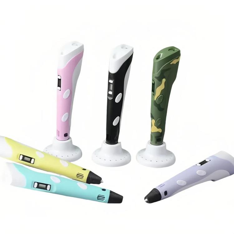 Hand-held 3D Printing Pen Kit with 20 Colors PLA Filament, Drawing Pad, Base, Scissors, Finger Guards, Art Book & Accessories UK Plug(Purple) - 3D Printer by buy2fix | Online Shopping UK | buy2fix