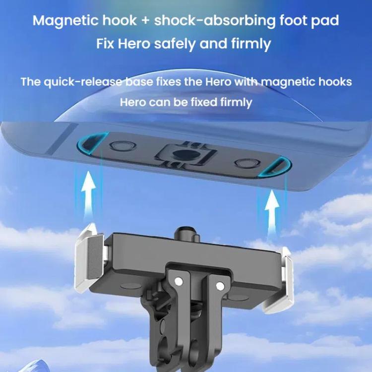 For GoPro HERO13 Black HEPAIL AC67 Magnetic Metal Quick Release Base - Holder by HEPAIL | Online Shopping UK | buy2fix