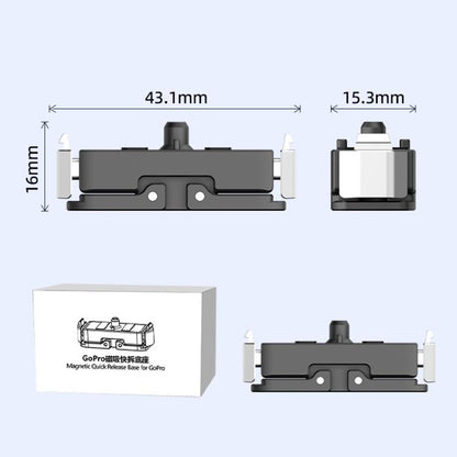 For GoPro HERO13 Black HEPAIL AC67 Magnetic Metal Quick Release Base - Holder by HEPAIL | Online Shopping UK | buy2fix