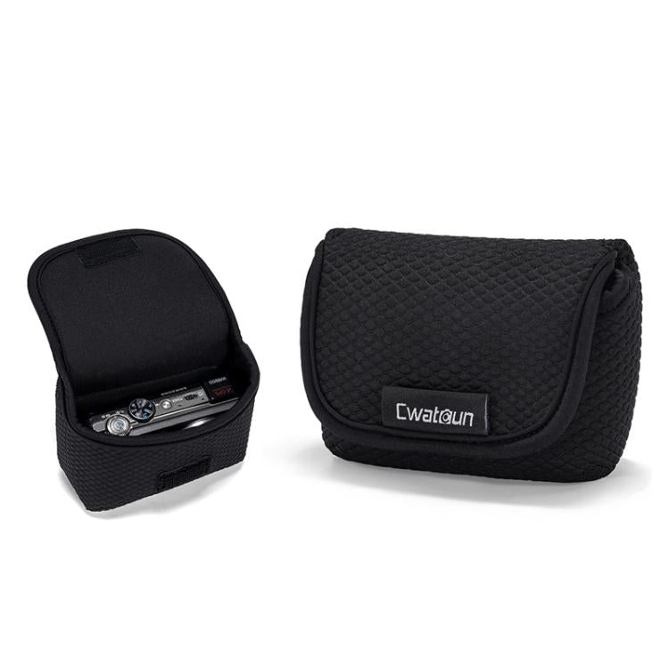 Cwatcun D200 Small Card Camera Bag Scratch-resistant Wear-resistant Portable Camera Bag(Black) - Soft Bag by Cwatcun | Online Shopping UK | buy2fix