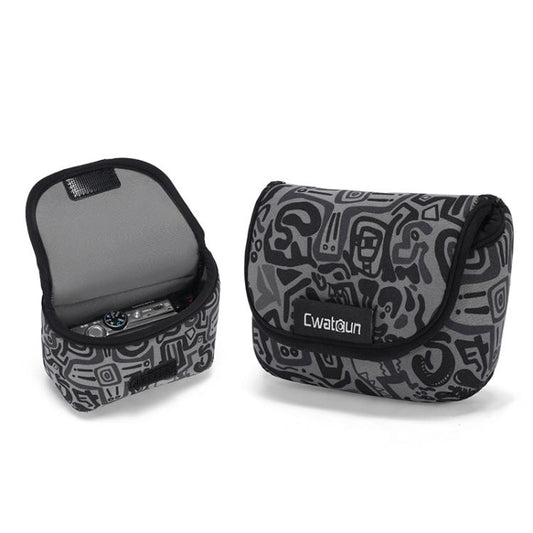 Cwatcun D200 Small Card Camera Bag Scratch-resistant Wear-resistant Portable Camera Bag(Camouflage) - Soft Bag by Cwatcun | Online Shopping UK | buy2fix