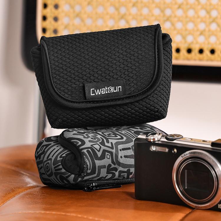 Cwatcun D200 Small Card Camera Bag Scratch-resistant Wear-resistant Portable Camera Bag(Black) - Soft Bag by Cwatcun | Online Shopping UK | buy2fix