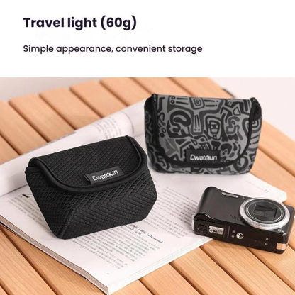 Cwatcun D200 Small Card Camera Bag Scratch-resistant Wear-resistant Portable Camera Bag(Black) - Soft Bag by Cwatcun | Online Shopping UK | buy2fix