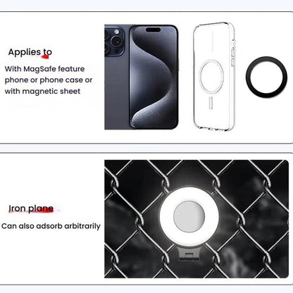 HEPAIL AC74 Magsafe Magnetic Smartphone Light Portable Handheld Selfie Light(Black) - Selfie Light by HEPAIL | Online Shopping UK | buy2fix