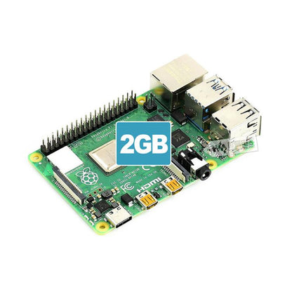 Waveshare For Raspberry Pi 4 Model B 2GB BCM2711B0 64-Bit Quad-Core 4K Dual Mini HDMI For DIY, IoT, Python Development - Raspberry Pi Accessories by Waveshare | Online Shopping UK | buy2fix