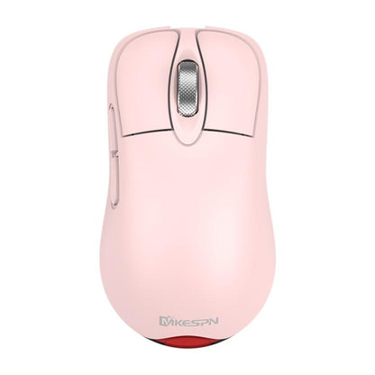 MKESPN Wireless Charging Tri-Mode Wireless Gaming Mouse 24000 DPI, 6 RGB Lighting Modes, Rechargeable, Macro Programmable Pink - Wireless Mice by MKESPN | Online Shopping UK | buy2fix