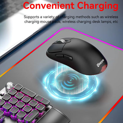MKESPN Tri-Mode Wireless Gaming Mouse 24000 DPI, 6 RGB Lighting Modes, Rechargeable, Macro Programmable Pink - Wireless Mice by MKESPN | Online Shopping UK | buy2fix