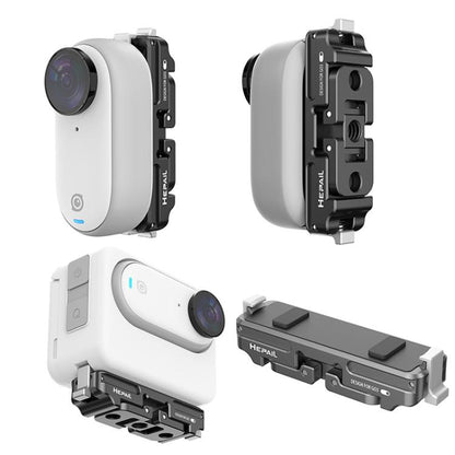 For Insta360 GO 3 / 3S HEPAIL AC-08 Aluminium Alloy Magnetic Quick Release Base - Mount & Holder by HEPAIL | Online Shopping UK | buy2fix