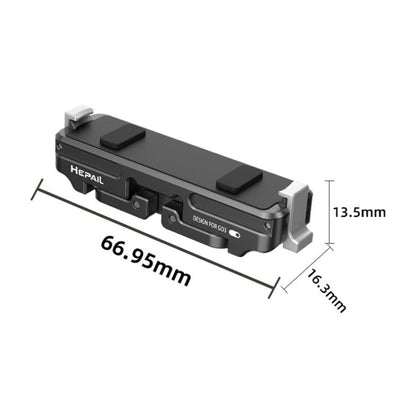 For Insta360 GO 3 / 3S HEPAIL AC-08 Aluminium Alloy Magnetic Quick Release Base - Mount & Holder by HEPAIL | Online Shopping UK | buy2fix