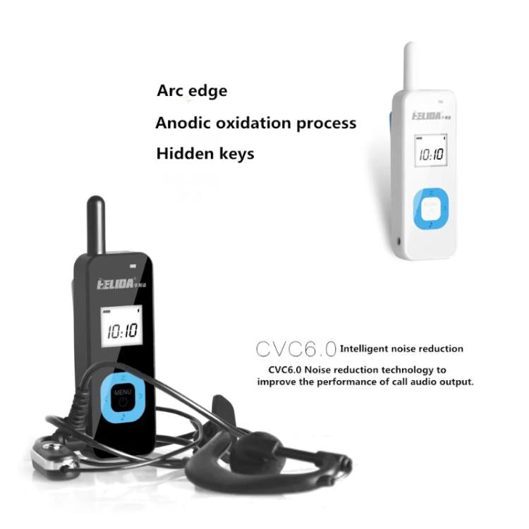 HELIDA T-M1 Mini Portable Rechargeable Two-Way Radio 22 Channels Compact Walkie Talkie EU Plug White - Handheld Walkie Talkie by HELIDA | Online Shopping UK | buy2fix