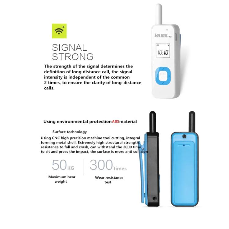 HELIDA T-M1 Mini Portable Rechargeable Two-Way Radio 22 Channels Compact Walkie Talkie EU Plug White - Handheld Walkie Talkie by HELIDA | Online Shopping UK | buy2fix