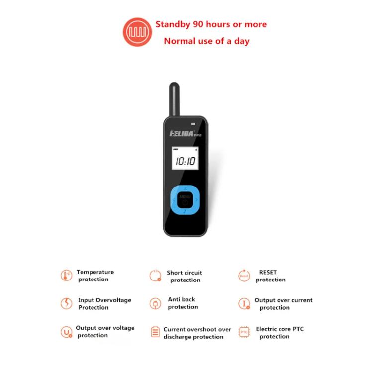 HELIDA T-M1 Mini Portable Rechargeable Two-Way Radio 22 Channels Compact Walkie Talkie US Plug Black - Handheld Walkie Talkie by HELIDA | Online Shopping UK | buy2fix
