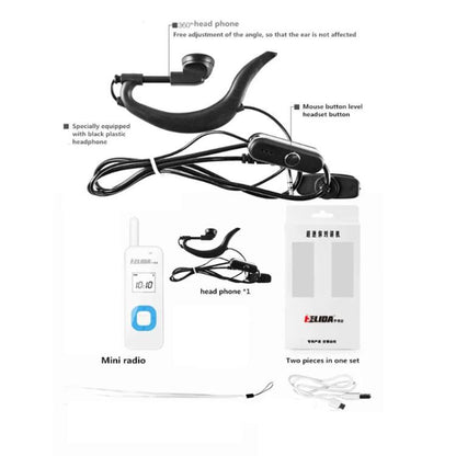 HELIDA T-M1 Mini Portable Rechargeable Two-Way Radio 22 Channels Compact Walkie Talkie US Plug White - Handheld Walkie Talkie by HELIDA | Online Shopping UK | buy2fix