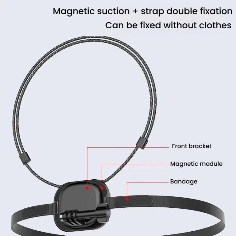 HEPAIL AC76 Action Camera Mobile Phone Magnetic Neck Strap Mount - Holder by HEPAIL | Online Shopping UK | buy2fix