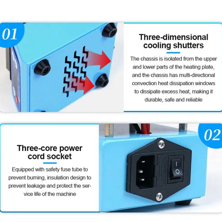 SUNSHINE LS2 MINI Mobile Phone Repair Non-Standard Motherboard Heating Table Supports Layered Bonding Tin Plating Degumming, EU Plug - Separation Equipment by SUNSHINE | Online Shopping UK | buy2fix