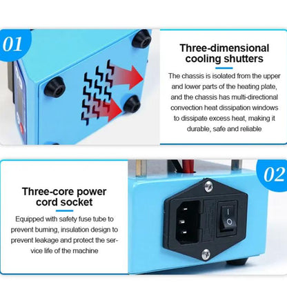 SUNSHINE LS2 MINI Mobile Phone Repair Non-Standard Motherboard Heating Table Supports Layered Bonding Tin Plating Degumming, EU Plug - Separation Equipment by SUNSHINE | Online Shopping UK | buy2fix