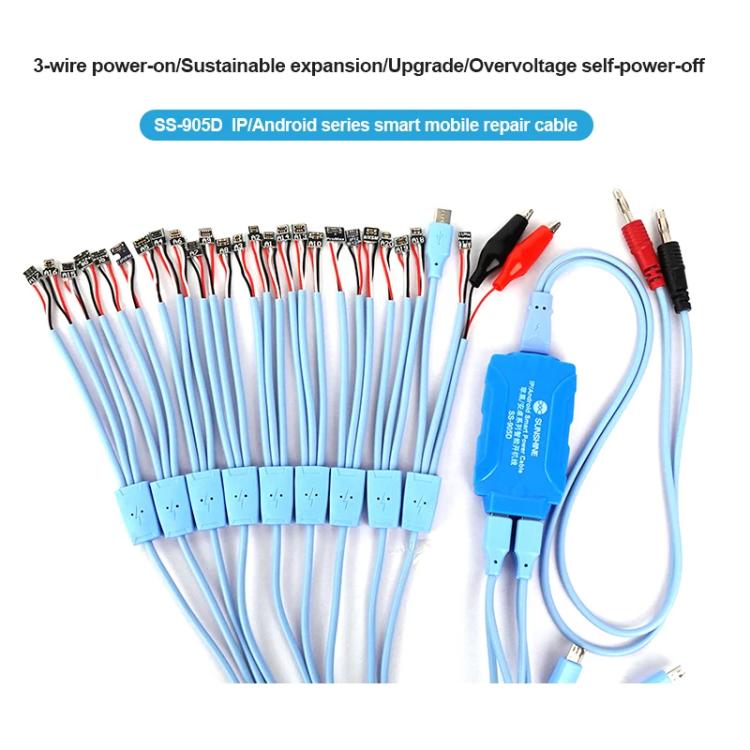 SUNSHINE SS-905D For iPhone / Android Series Power Supply Start-up Cables Mobile Phone Repair Test Cables - Test Tools by SUNSHINE | Online Shopping UK | buy2fix