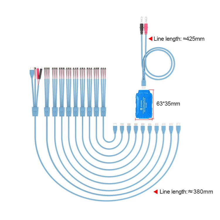 SUNSHINE SS-905D For iPhone / Android Series Power Supply Start-up Cables Mobile Phone Repair Test Cables - Test Tools by SUNSHINE | Online Shopping UK | buy2fix