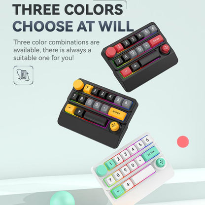 15-Key Wireless Tri-Mode Mechanical Gaming Keyboard Hot-Swappable, RGB Backlit, Macro Programmable(White) - Mini Keyboard by MKESPN | Online Shopping UK | buy2fix