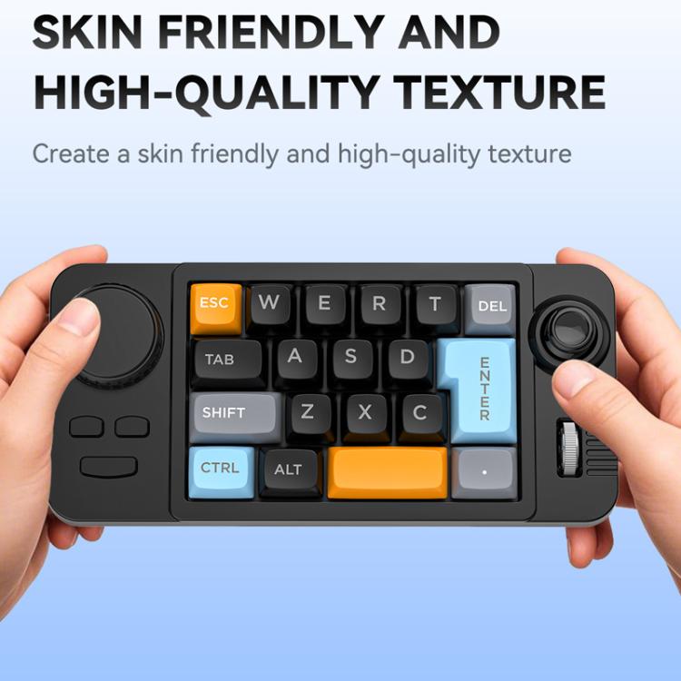 MKESPN  19-Key USB-C Wired Gaming Keyboard Macro Programmable Hot-Swappable Design with Control Knob & Joystick Scroll Wheel(Black) - Mini Keyboard by MKESPN | Online Shopping UK | buy2fix