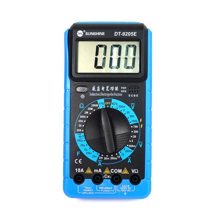 SUNSHINE DT-9205E High-Precision Digital Multimeter For Measuring Current Voltage Portable Repair Electrician Meter With Burn Protection - Digital Multimeter by SUNSHINE | Online Shopping UK | buy2fix