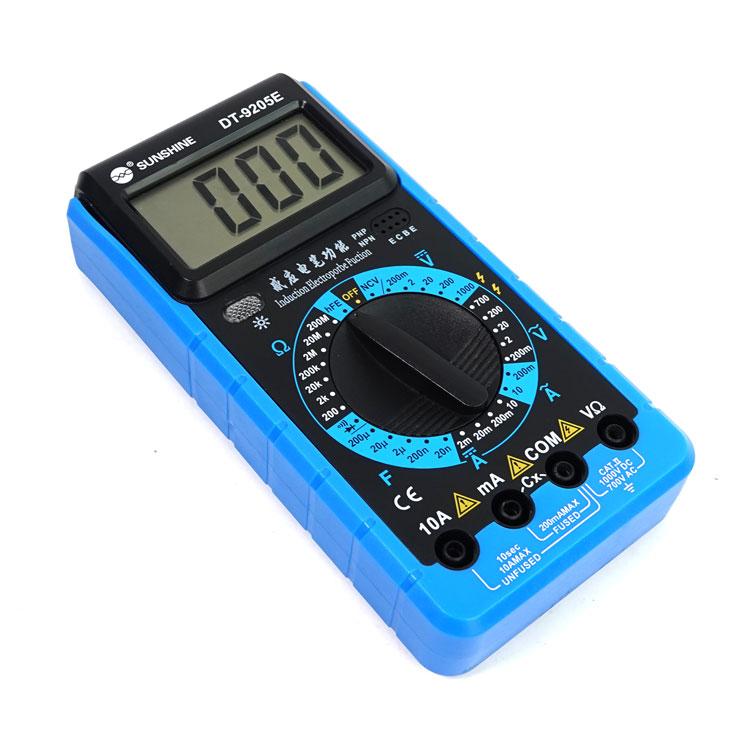 SUNSHINE DT-9205E High-Precision Digital Multimeter For Measuring Current Voltage Portable Repair Electrician Meter With Burn Protection - Digital Multimeter by SUNSHINE | Online Shopping UK | buy2fix