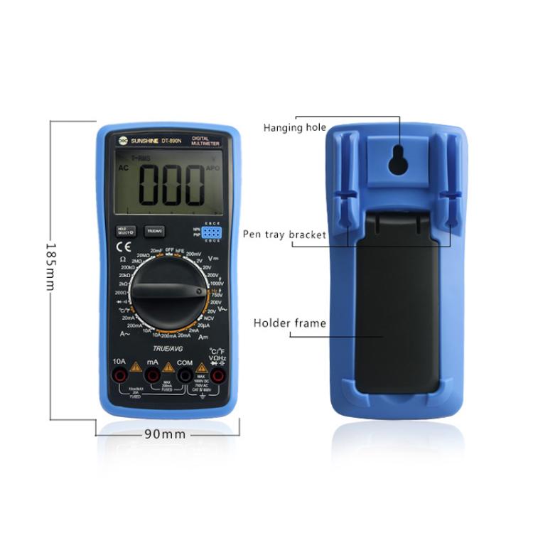 SUNSHINE DT-890N High-precision Digital Multimeter Portable Repair Meter With Burn Protection - Digital Multimeter by SUNSHINE | Online Shopping UK | buy2fix