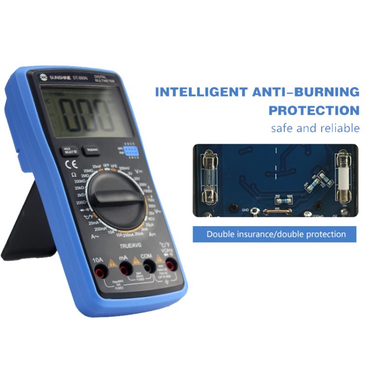 SUNSHINE DT-890N High-precision Digital Multimeter Portable Repair Meter With Burn Protection - Digital Multimeter by SUNSHINE | Online Shopping UK | buy2fix