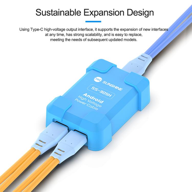 SUNSHINE SS-905H Android 8V High Voltage Power-On Cable Mobile Phone Repair Power Battery Cable - Test Tools by SUNSHINE | Online Shopping UK | buy2fix