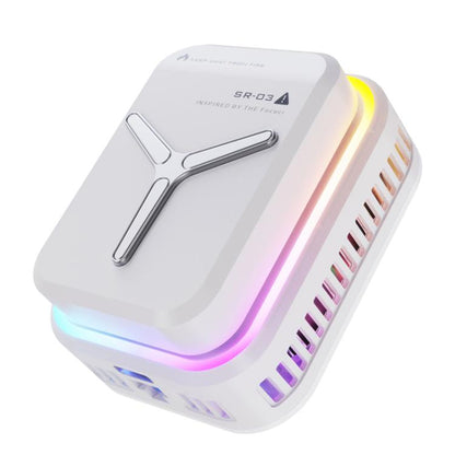SR03 Wireless Magnetic Phone Cooler With LED Light Overclocking Semiconductor Cooling(White) - Cooling Fan Radiator by buy2fix | Online Shopping UK | buy2fix