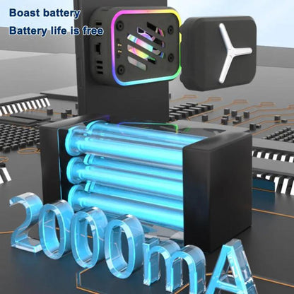 SR03 Wireless Magnetic Phone Cooler With LED Light Overclocking Semiconductor Cooling(Black) - Cooling Fan Radiator by buy2fix | Online Shopping UK | buy2fix