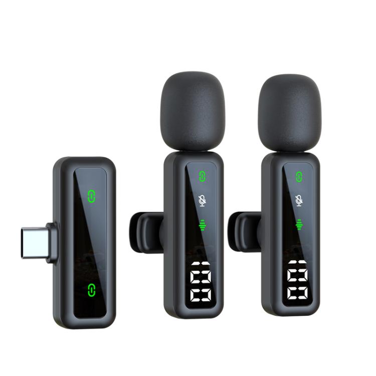 H67 Type-C Dual Mic Live Noise Reduction Video Shooting Mini Mobile Phone Microphone Digital Wireless Lapel Microphone - Microphone by buy2fix | Online Shopping UK | buy2fix