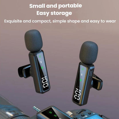 H68 3 In 1 Dual Mic Live Noise Reduction Video Shooting Mini Mobile Phone Microphone Digital Wireless Lapel Microphone - Microphone by buy2fix | Online Shopping UK | buy2fix