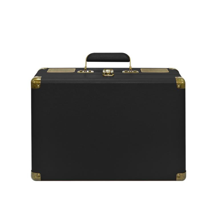 SDRD Wooden Box Karaoke Machine With Wireless Dual Mics All-In-One Speaker System Supports U Disk/TF Card(Black) - Desktop Speaker by SDRD | Online Shopping UK | buy2fix