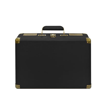 SDRD Wooden Box Karaoke Machine With Wireless Dual Mics All-In-One Speaker System Supports U Disk/TF Card(Black) - Desktop Speaker by SDRD | Online Shopping UK | buy2fix