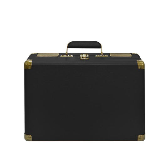 SDRD Wooden Box Karaoke Machine With Wireless Dual Mics All-In-One Speaker System Supports U Disk/TF Card(Black) - Desktop Speaker by SDRD | Online Shopping UK | buy2fix